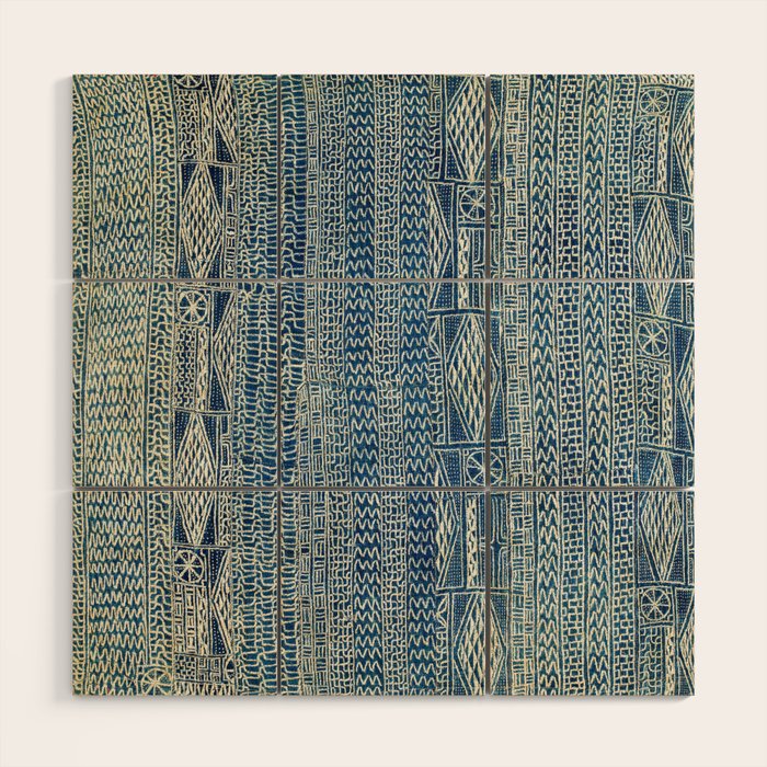 Ndop Cameroon West African Textile Print Wood Wall Art Gallery Image 1