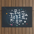 Love you to the moon and back Outdoor Rug Gallery Image 1
