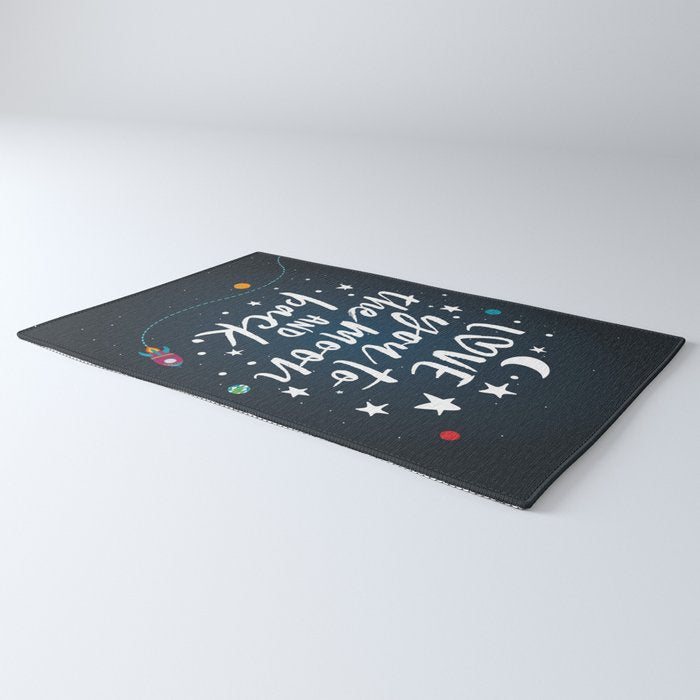 Love you to the moon and back Rug Gallery Image 3