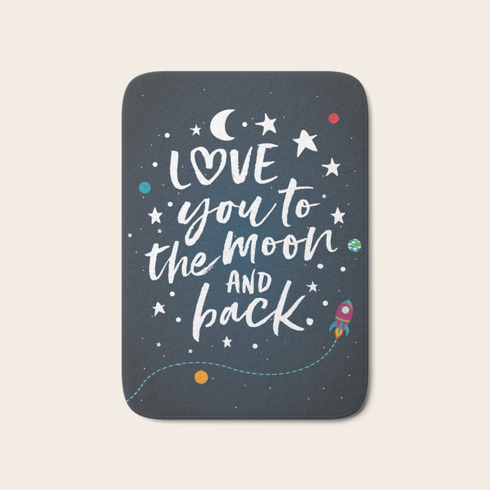 Love you to the moon and back Bath Mat Gallery Image 1