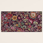 Casbah Magenta Burgundy Floral Desk Mat Gallery Image 3
