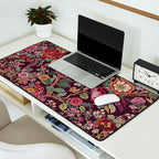 Casbah Magenta Burgundy Floral Desk Mat Gallery Image 2