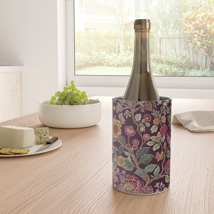 Casbah Magenta Burgundy Floral Wine Chiller Gallery Image 4