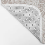 Floral dreams mandala taupe Bath Mat Gallery Image 2