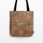 mustard antique rug Tote Bag Gallery Image 1