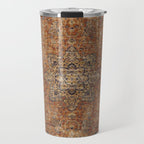 mustard antique rug Travel Mug Gallery Image 1