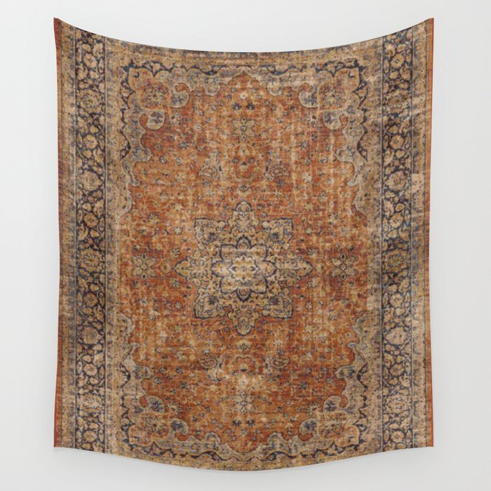 mustard antique rug Wall Tapestry Gallery Image 4