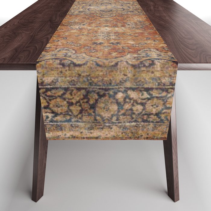 mustard antique rug Table Runner Gallery Image 1