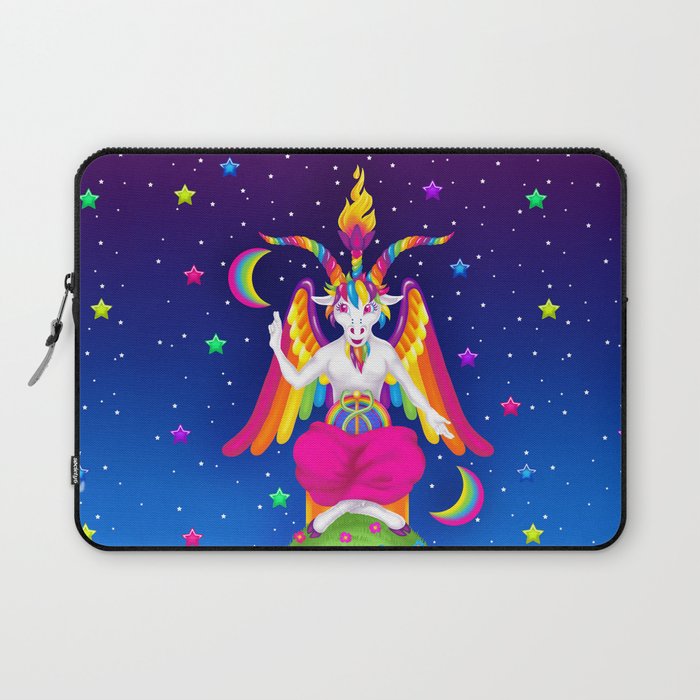 1997 Neon Rainbow Baphomet Laptop Sleeve Gallery Image 1
