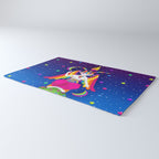 1997 Neon Rainbow Baphomet Rug Gallery Image 3