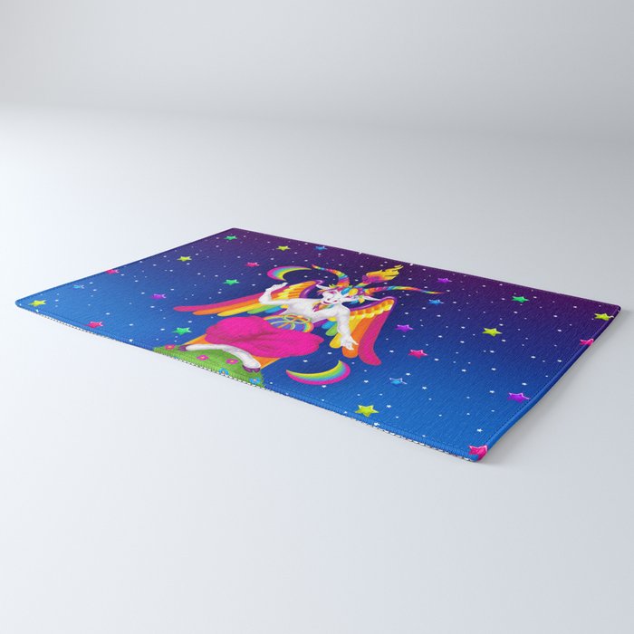 1997 Neon Rainbow Baphomet Rug Gallery Image 3