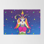 1997 Neon Rainbow Baphomet Rug Gallery Image 2