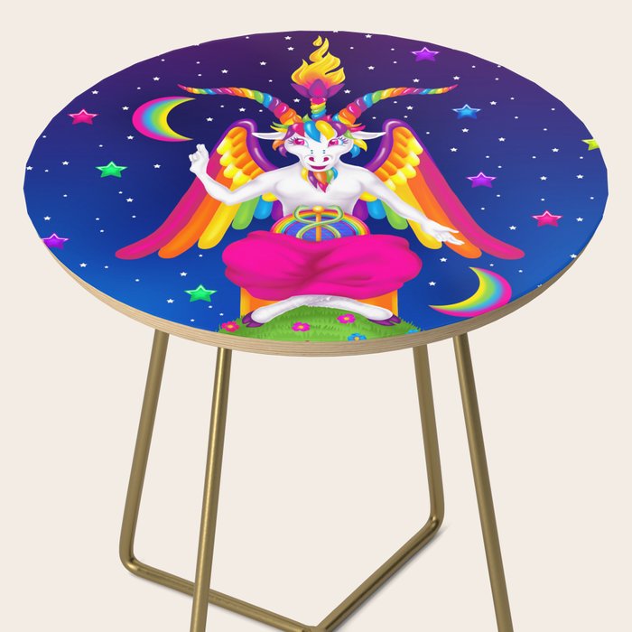 1997 Neon Rainbow Baphomet Side Table Gallery Image 2