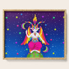 1997 Neon Rainbow Baphomet Serving Tray Gallery Image 1