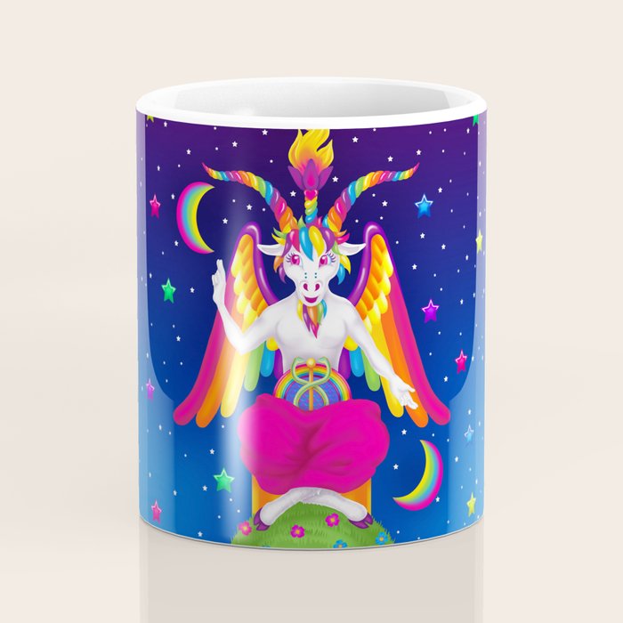 1997 Neon Rainbow Baphomet Coffee Mug Gallery Image 4