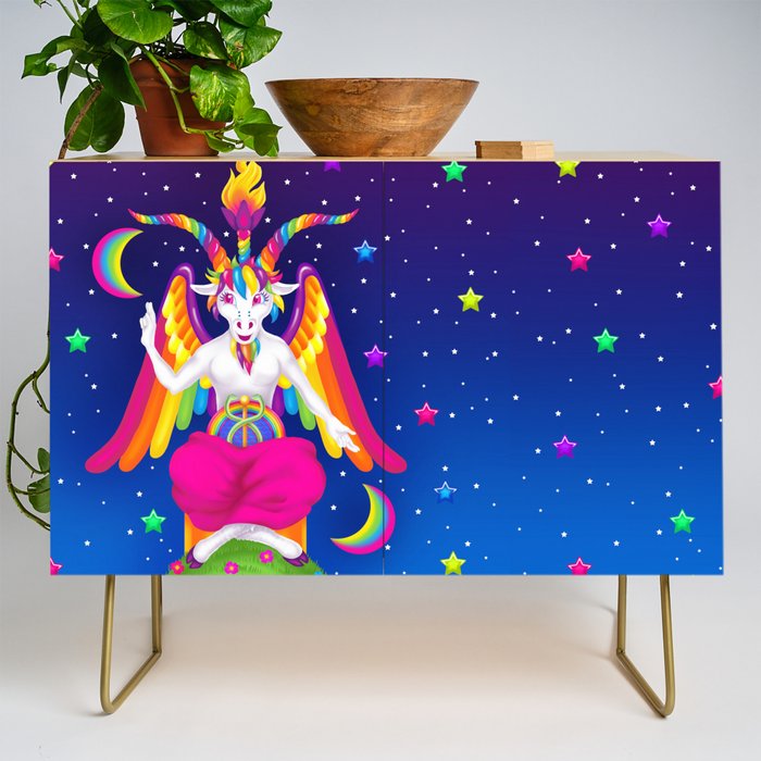 1997 Neon Rainbow Baphomet Credenza Gallery Image 1