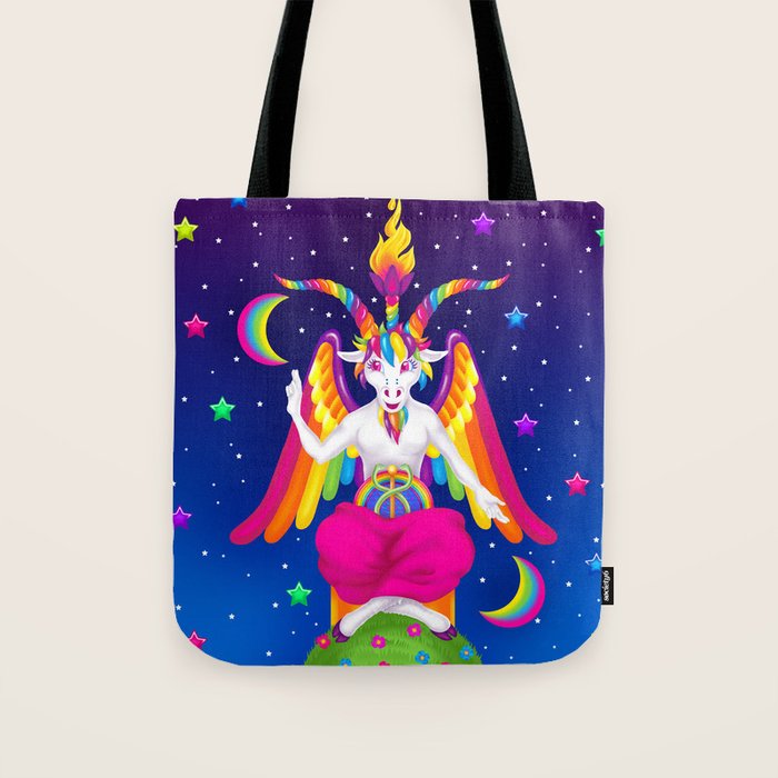 1997 Neon Rainbow Baphomet Tote Bag Gallery Image 1