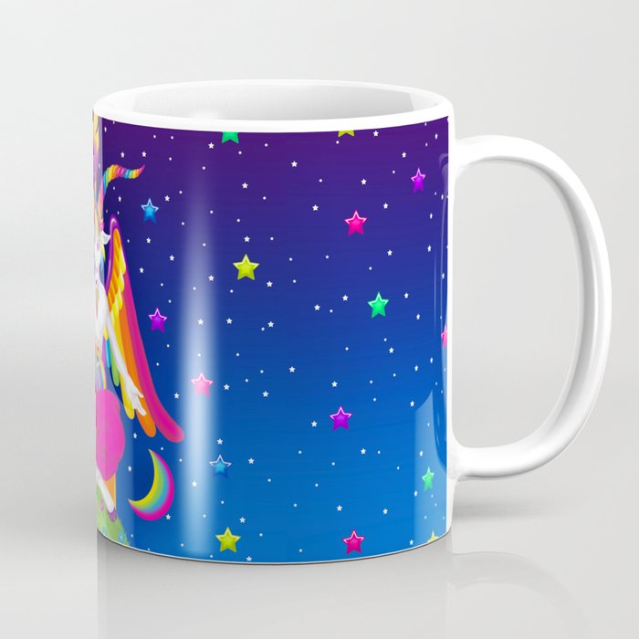 1997 Neon Rainbow Baphomet Coffee Mug Gallery Image 1