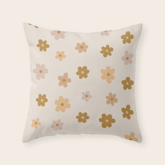 flower confetti Throw Pillow Gallery Image 1
