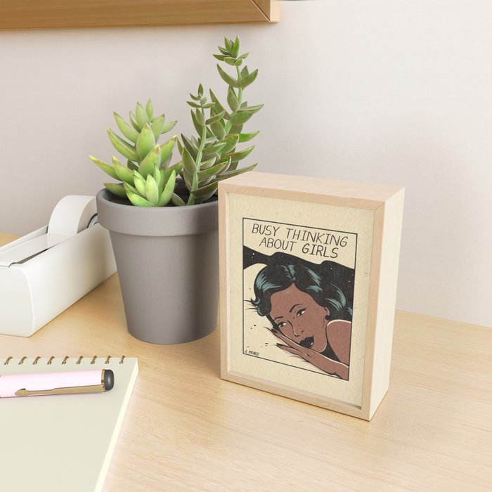 busy thinking about girls Mini Art Print Gallery Image 2