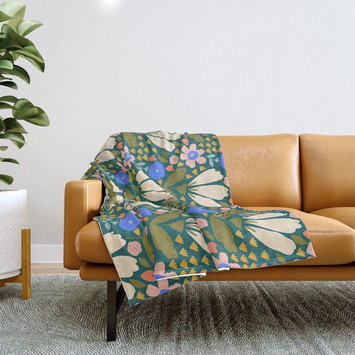 Pretty Bloom - Autumn Throw Blanket Gallery Image 1
