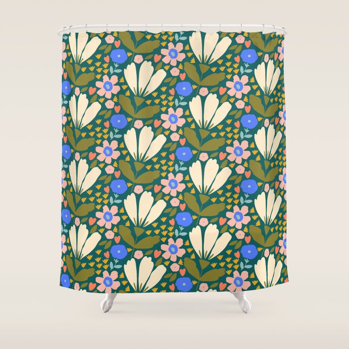 Pretty Bloom - Autumn Shower Curtain Gallery Image 1