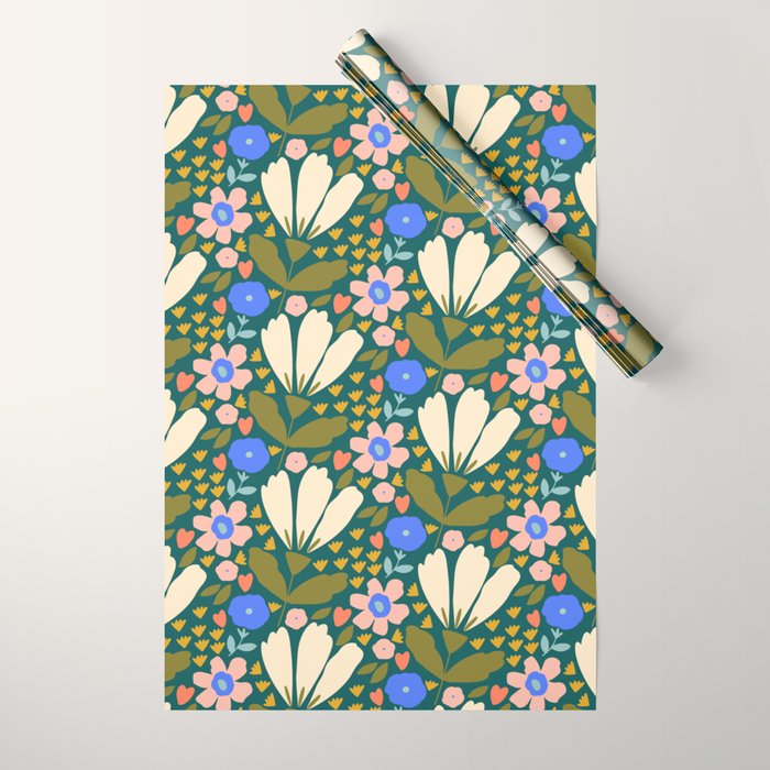 Pretty Bloom - Autumn Wrapping Paper Gallery Image 1