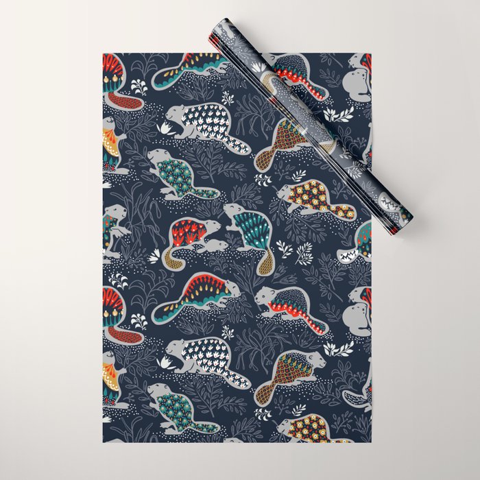 Beaver is back by night - Comeback Species Wrapping Paper Gallery Image 1