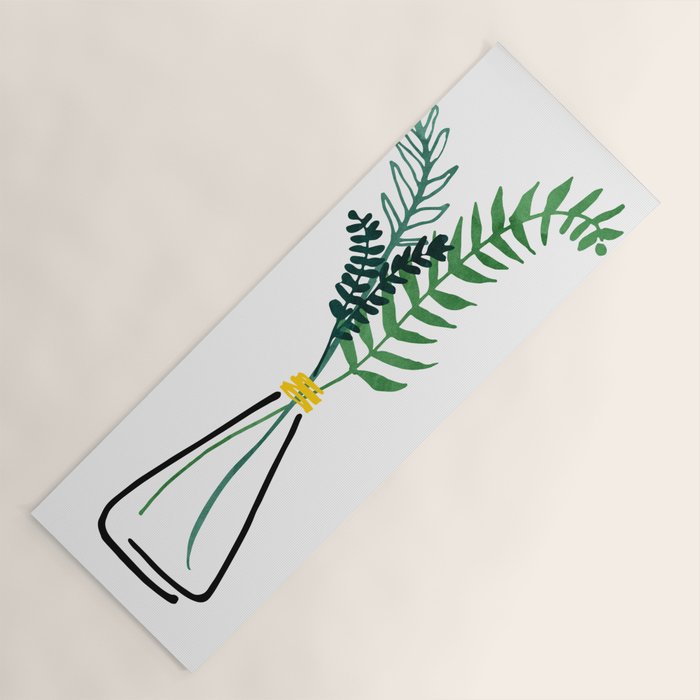 Italian Herbs Botanical Illustration Yoga Mat Gallery Image 1