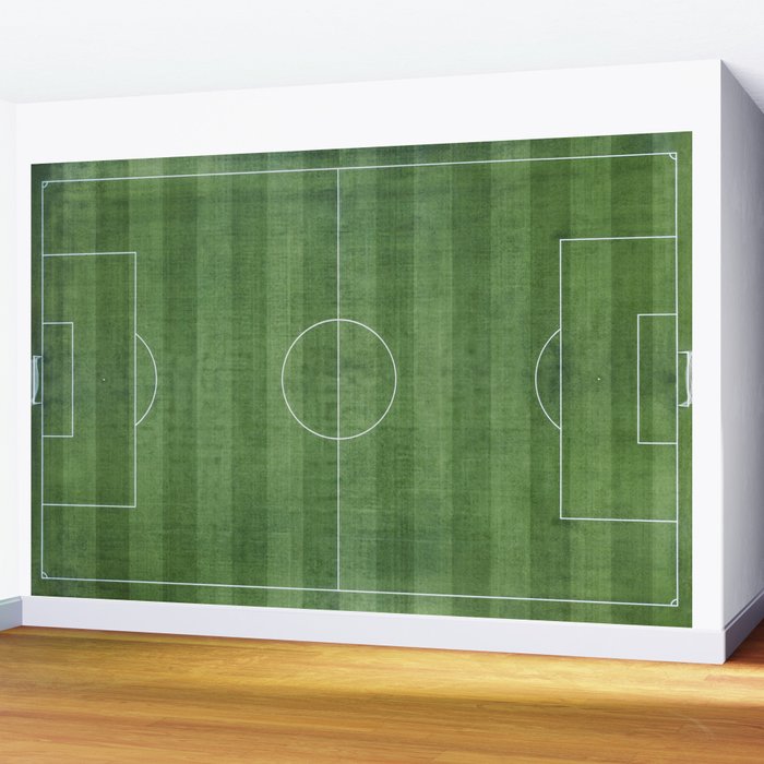 Soccer Field, Football Field, Green Grass Football Field Background Wall Mural Gallery Image 2