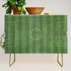Soccer Field, Football Field, Green Grass Football Field Background Credenza Gallery Image 1