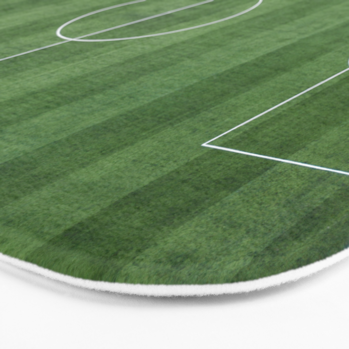 Soccer Field, Football Field, Green Grass Football Field Background Bath Mat Gallery Image 3