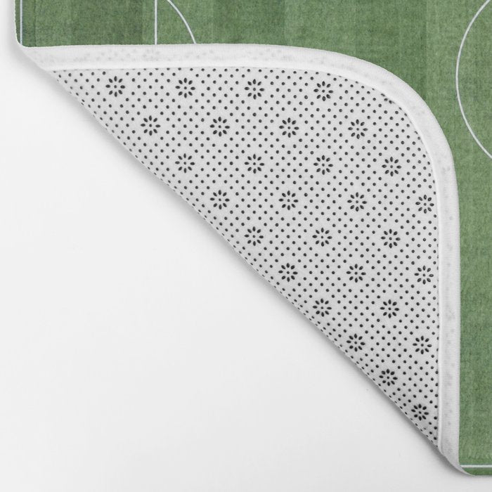 Soccer Field, Football Field, Green Grass Football Field Background Bath Mat Gallery Image 2