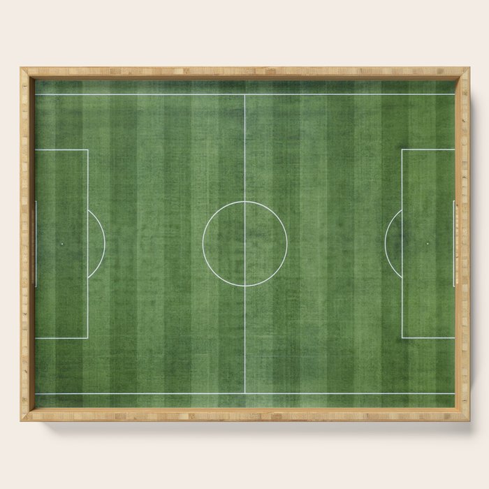 Soccer Field, Football Field, Green Grass Football Field Background Serving Tray Gallery Image 1