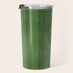 Soccer Field, Football Field, Green Grass Football Field Background Travel Mug Gallery Image 3