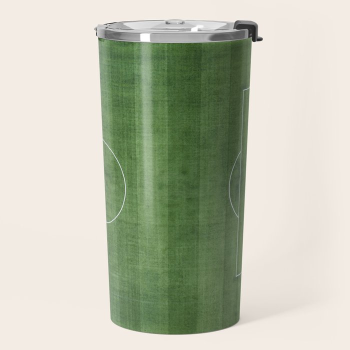 Soccer Field, Football Field, Green Grass Football Field Background Travel Mug Gallery Image 2