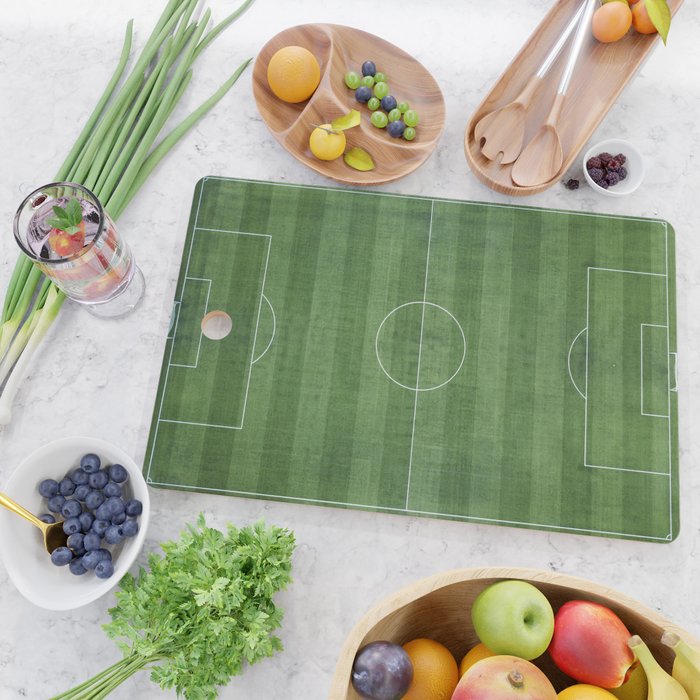 Soccer Field, Football Field, Green Grass Football Field Background Cutting Board Gallery Image 2