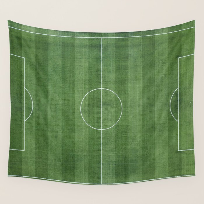 Soccer Field, Football Field, Green Grass Football Field Background Wall Tapestry Gallery Image 4