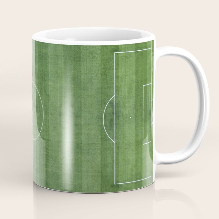 Soccer Field, Football Field, Green Grass Football Field Background Coffee Mug Gallery Image 1