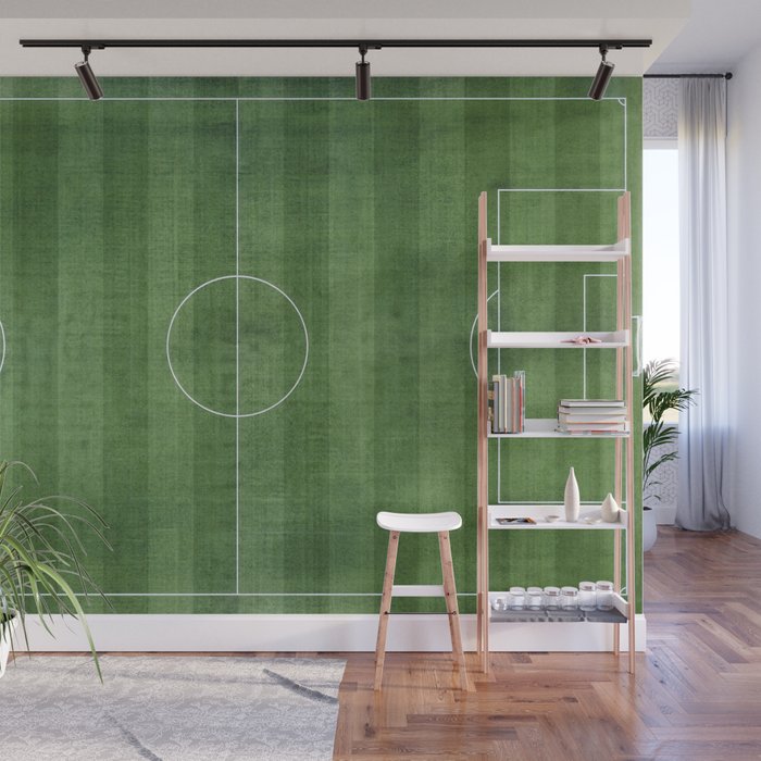 Soccer Field, Football Field, Green Grass Football Field Background Wall Mural Gallery Image 1