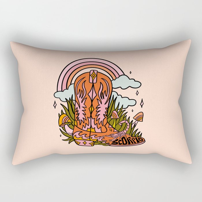 Scorpio Cowboy Boots Rectangular Pillow Gallery Image 1