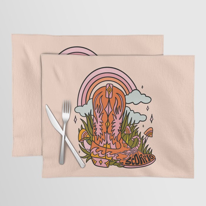 Scorpio Cowboy Boots Placemat Gallery Image 1