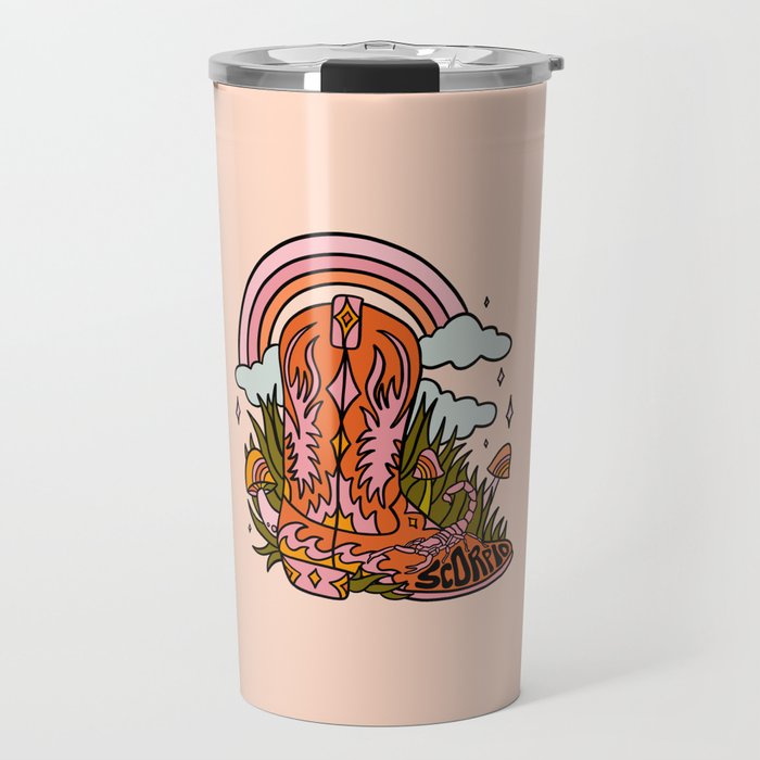 Scorpio Cowboy Boots Travel Mug Gallery Image 1