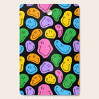 Colorful smiling happy face cartoon pattern Cutting Board Gallery Image 1