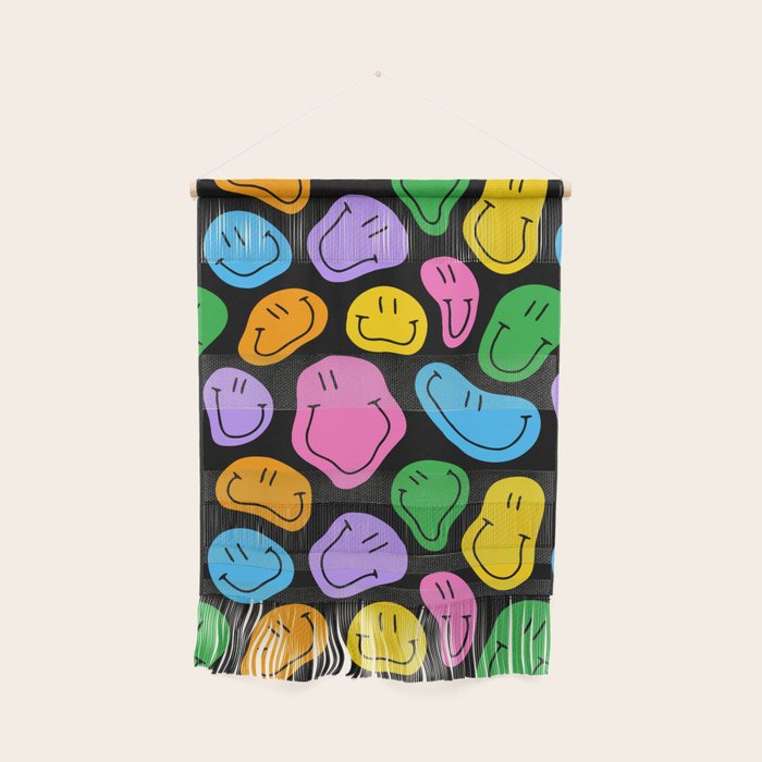 Colorful smiling happy face cartoon pattern Wall Hanging Gallery Image 1