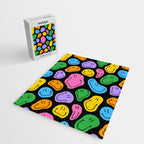 Colorful smiling happy face cartoon pattern Jigsaw Puzzle Gallery Image 2