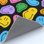Colorful smiling happy face cartoon pattern Rug Gallery Image 4
