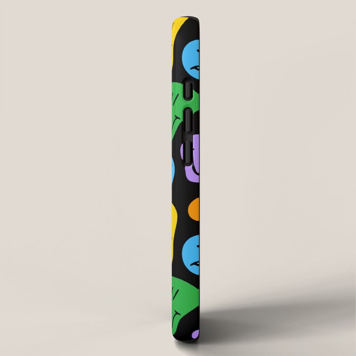 Colorful smiling happy face cartoon pattern iPhone Case Gallery Image 2