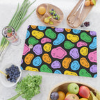 Colorful smiling happy face cartoon pattern Cutting Board Gallery Image 2