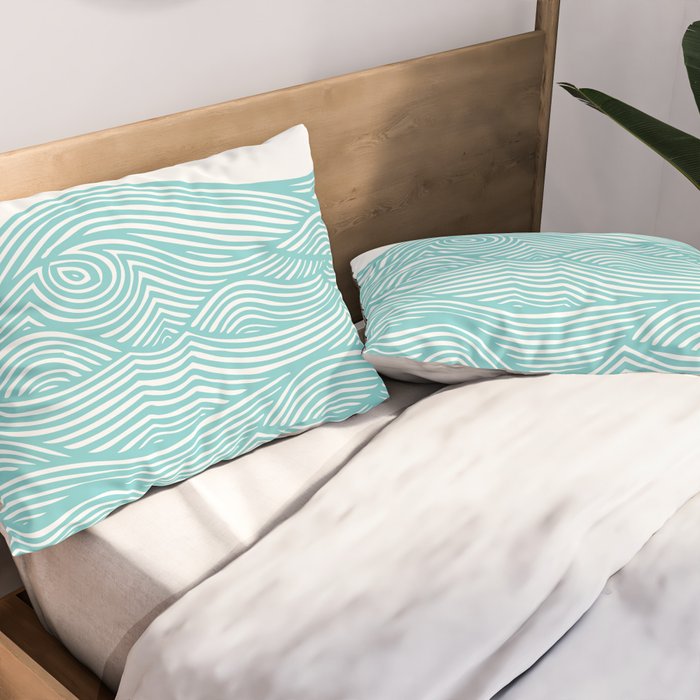 Waves Pillow Sham Gallery Image 2